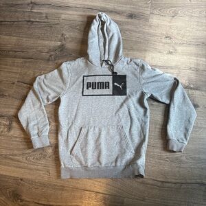 Puma Gray Sweatshirt Hoodie with Bold Logo